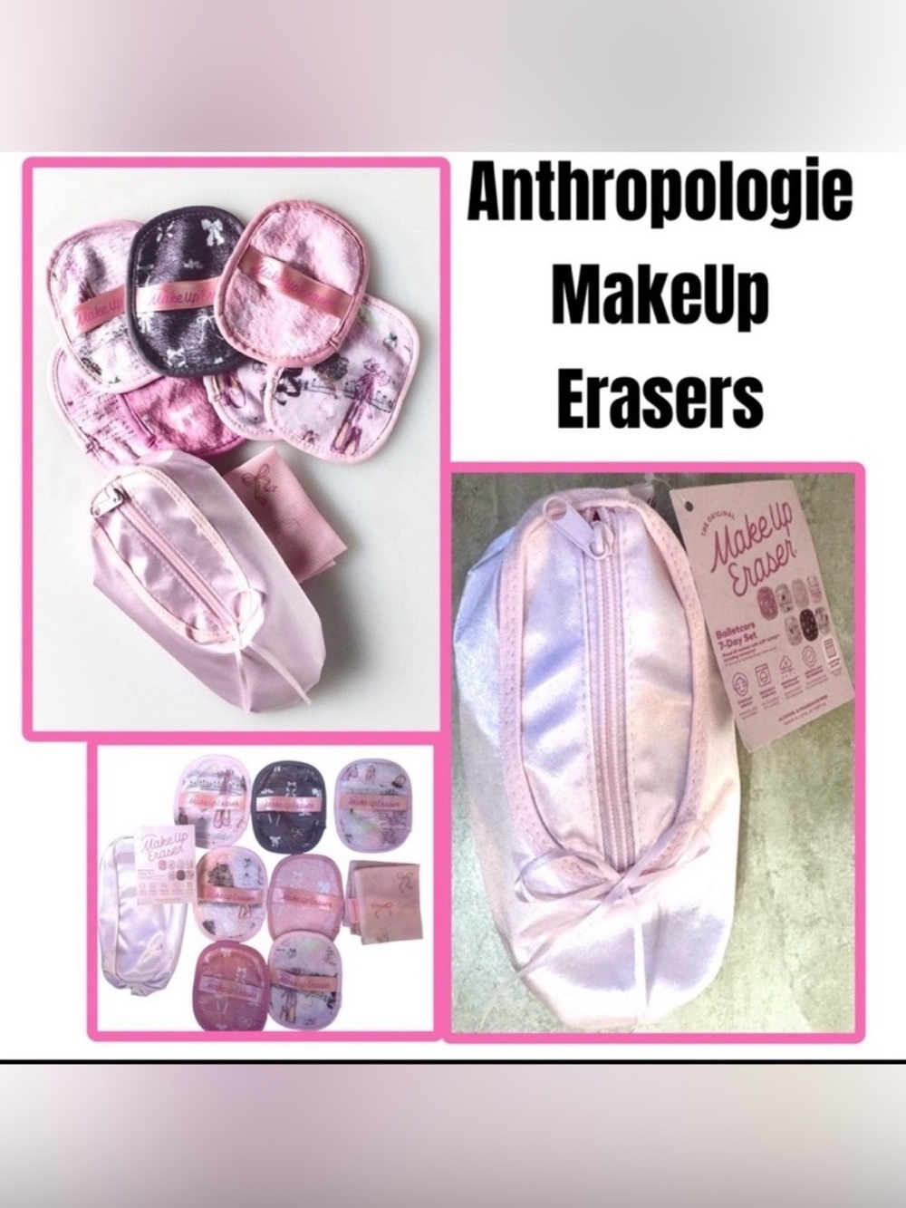 Anthropologie MakeUp Eraser Ballet Core 7-Day Set